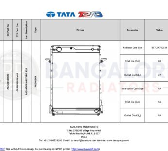 RADIATOR FOR  LPO 918 RADIATOR ASSY LPO 918 RAD-207650100190 207650100190