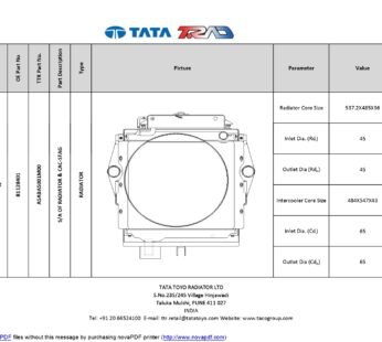 ENGINE COOLING SYSTEM 4CTI- STAG/ LYNX E2/ E3 ECS – STAG 4CTI BS2 – B1128401 B1128401