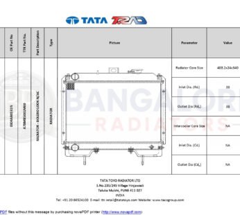 RADIATOR FOR  Bolero N/AC RADIATOR – BOLERO LOOK N/AC 0304AB0131N