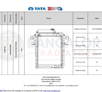 ENGINE COOLING SYSTEM Eicher 4040 ECS-EICHER 180 HP 4040 ID206529