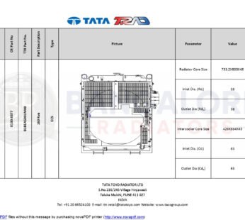 ENGINE COOLING SYSTEM 160 KVA 160 Kva 0130-8377
