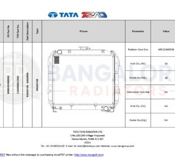 RADIATOR FOR Trax Baghira RADIATOR – BAGHIRA B008545000303